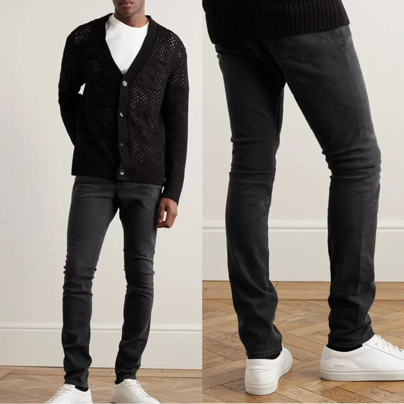 Frame L'HOMME SKINNY JEAN in Black Wash - Picture 1 of 12